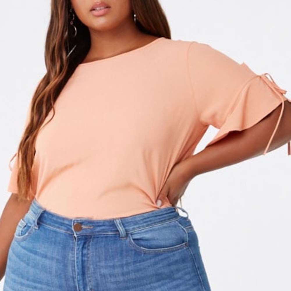 zenobia peach Woven Top